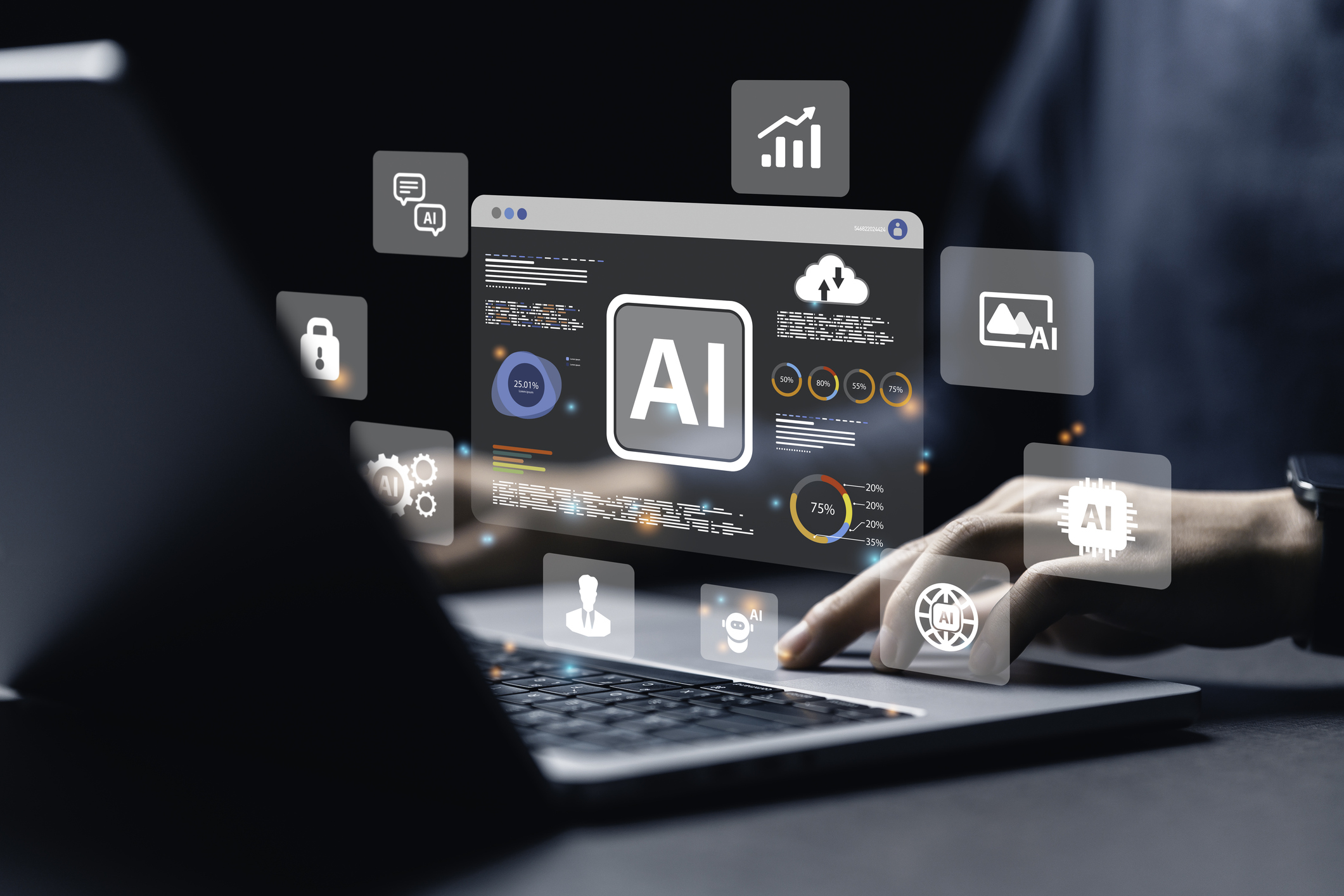 a data analyst using technology AI for working tool for data analysis Chatbot Chat with AI, using technology smart robot AI, artificial intelligence to generate something or Help solve work problems. The Importance of CRM Integration for New York Businesses